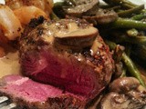 Valentine’s Day Entrees #1 | Espresso Rubbed Filet Mignon with Bleu Cheese Mushroom Gravy