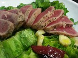 Valentine’s Day Salads #1 | Pan Seared Tuna & Plum Salad