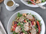 Arugula Salad with Sausage and White Beans