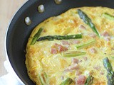 Asparagus, Ham and Cheddar Frittata