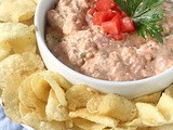 Bacon and Tomato Dip with Black Pepper Potato Chips