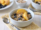 Breakfast Grain Salad with Almonds, Blueberries, and Peaches