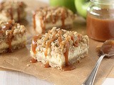 Caramel Apple Cheesecake Bars with Streusel Topping