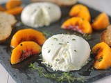 Caramelized Peaches and Burrata Cheese