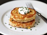 Corn Pancakes with Sour Cream and Chives