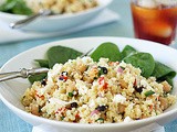 Couscous and Garbanzo Bean Salad with a    Honey-Mustard Dressing