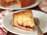 Cranberry Vanilla Coconut Coffee Cake