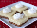 Eggnog Cheesecake Bars