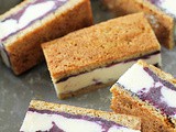 Frozen Yogurt Sandwiches with Blueberry Swirl