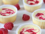 Mini Raspberry Swirl Cheesecakes