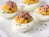 Muffuletta Deviled Eggs