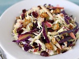 Red and Green Cabbage Salad with Apples and Candied Almonds