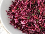 Red Cabbage Slaw with Cranberry Vinaigrette