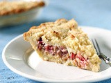 Rhubarb Custard Coconut Crumb Pie