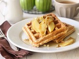 Spiced Apple Walnut Waffles