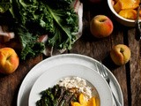 A Salad to Salivate [Grilled Kale Salad with Peaches and Ricotta]