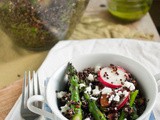 Conveniently Sloth-like [Red Quinoa Salad with Asparagus and Radishes]