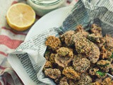 Crispy Baked Fiddleheads with Spicy Lemon-Sumac Yogurt Dipping