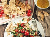 Fattoush Salad with Zaatar Baked Pita (recipe: