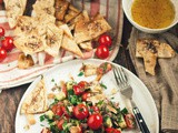 Fattoush Salad with Zaatar Baked Pita