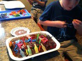 7 Year Old Twins Decorate Their Own Birthday Cakes with Grandma