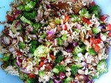 Asian Broccoli Salad with Dried Cranberries, my new favorite broccoli salad
