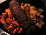 Beef Tenderloin in Browned Butter Sauce with Yams and Russet Potatoes makes for a No Occasion Special Occasion Dinner