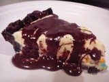 Candy Crunch Ice Cream Pie with Warm Chocolate Sauce