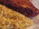 Chicken Cutlets and Rice Pilaf a Penny Pincher's Meal for Four