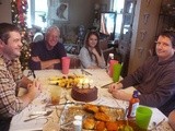 Double Birthday Dinner, Ribs, Smashed Potatoes, Key Lime Pie and a Boxed Cake