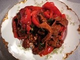 Easy Pepper Steak with Hot Cooked Rice and Oatmeal, Raisin, Pecan Cookies