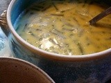 Fresh Cream of Asparagus Soup and Homemade Ham Salad Supper