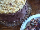 German Chocolate Cake Plus Cupcakes with Sprinkles