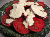 Heirloom Tomato Salad with Blue Cheese Dressing, Tarragon, and Chives