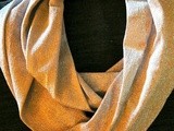 Sew a  Glam  Metallic Knit Infinity or Circle Scarf in Under an Hour, Easy Directions with Pictures