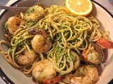 Shrimp, Pasta, & Fresh Pesto