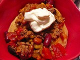 Spicy Taco Soup in Cumin Spiked Bread Bowls