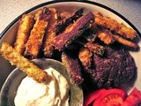 Zucchini recipies i adore: Oven Zucchini Fries with Horsradish Dipping Sauce, plus Zucchini Spagetti with Quick Spicy Shrimp