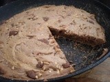 Peanut Butter Choc Chip Skillet Cookie