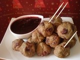 Turkey and Cranberry Meatballs with Cranberry Port Sauce