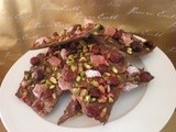 Turkish delight chocolate bark