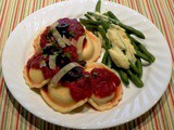 Cheese Ravioli and Olives