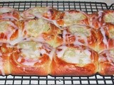 Family Favorites...Pear Custard Sweet Rolls