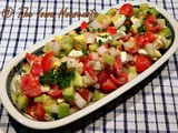 From the Garden...Israeli Salad with Tahini Lemon Dressing