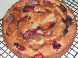 Plum cake with cinnamon sugar topping