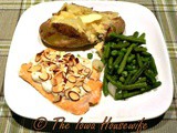 Salmon with Sour Cream Mustard Sauce and Almonds