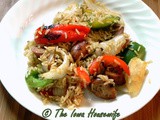 Sausage with Peppers, Onions, and Rice