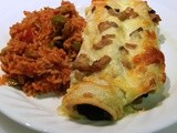 Spinach and Mushroom Enchiladas for 2