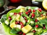 Avocado, Pomegranate, & Cucumber Salad with Maple Vinaigrette