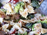 Broccoli Pasta Salad with Grapes